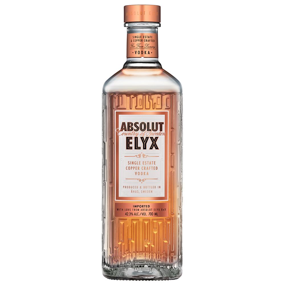 VODKA ABSOLUT ELYX PREMIUM 40% 70CL