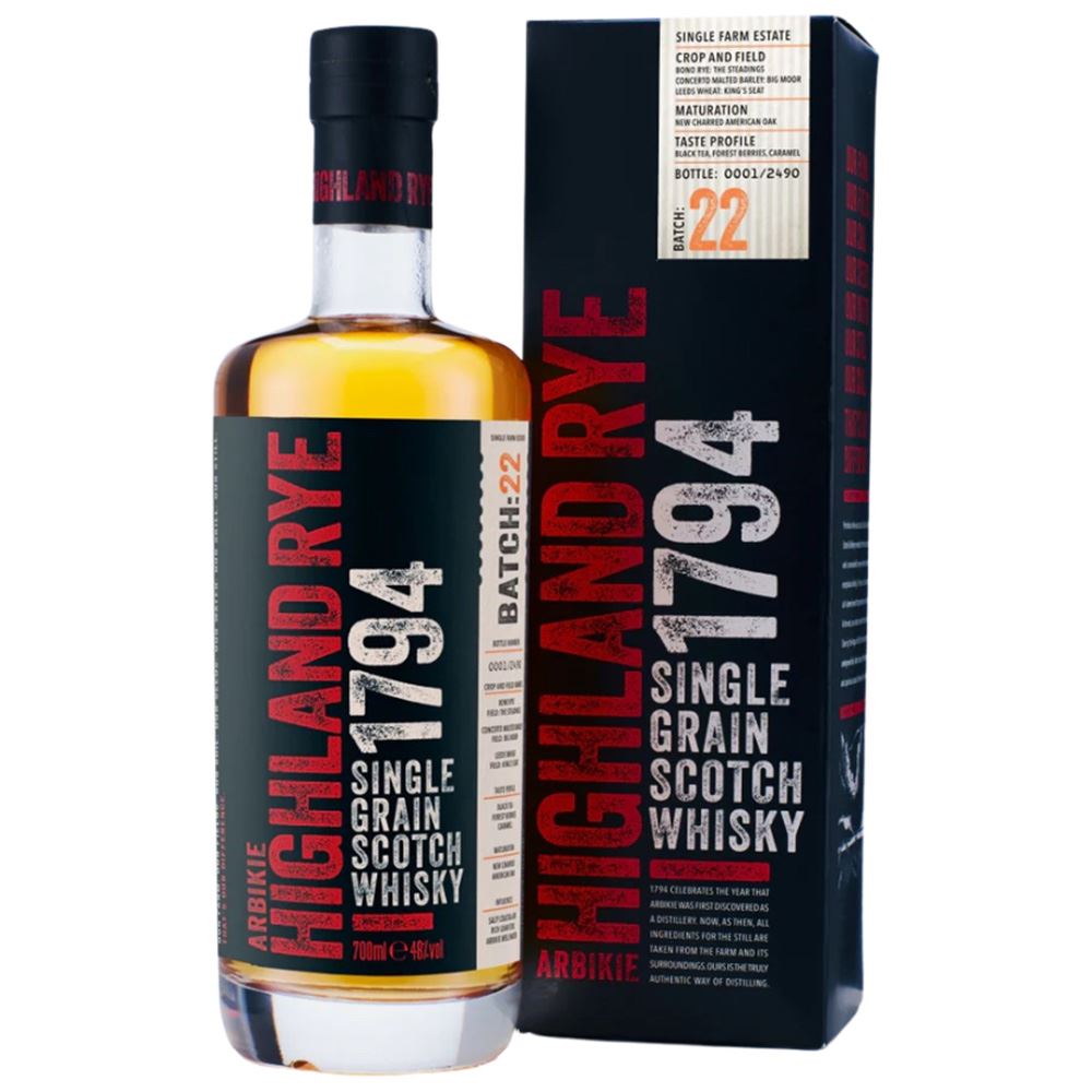 WHISKY ARBIKIE HIGHLAND RYE SCOTCH 1794 EDITION 70CL 46%