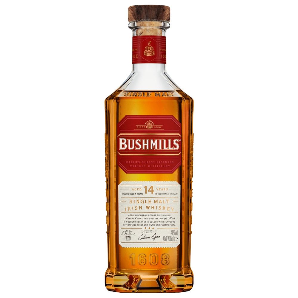 WHISKY BUSHMILLS SINGLE MALT MÁLAGA 14 ANOS 70CL 40%