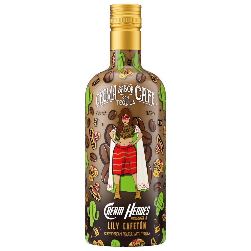 TEQUILA CREAM HEROES LILY CAFETON 70CL 17%