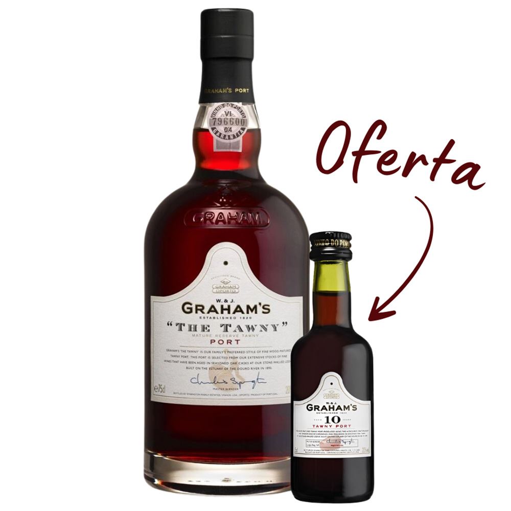 VINHO DO PORTO GRAHAM´S THE TAWNY 75CL = OFERTA MINIATURA 10 ANOS