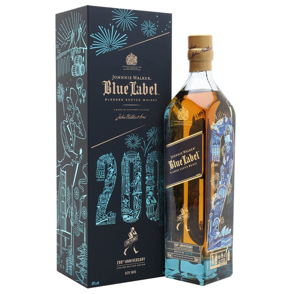 WHISKY JOHNNIE WALKER BLUE LABEL 200TH ANNIVERSARY 70CL 43,8%