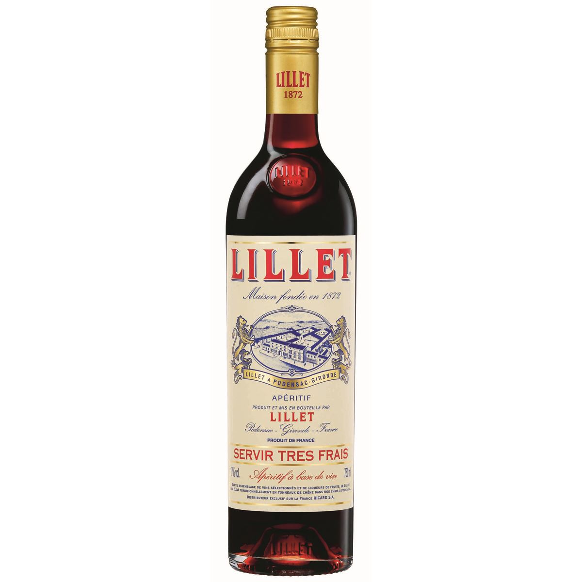 VERMUTE TINTO LILLET ROUGE 75CL 17%