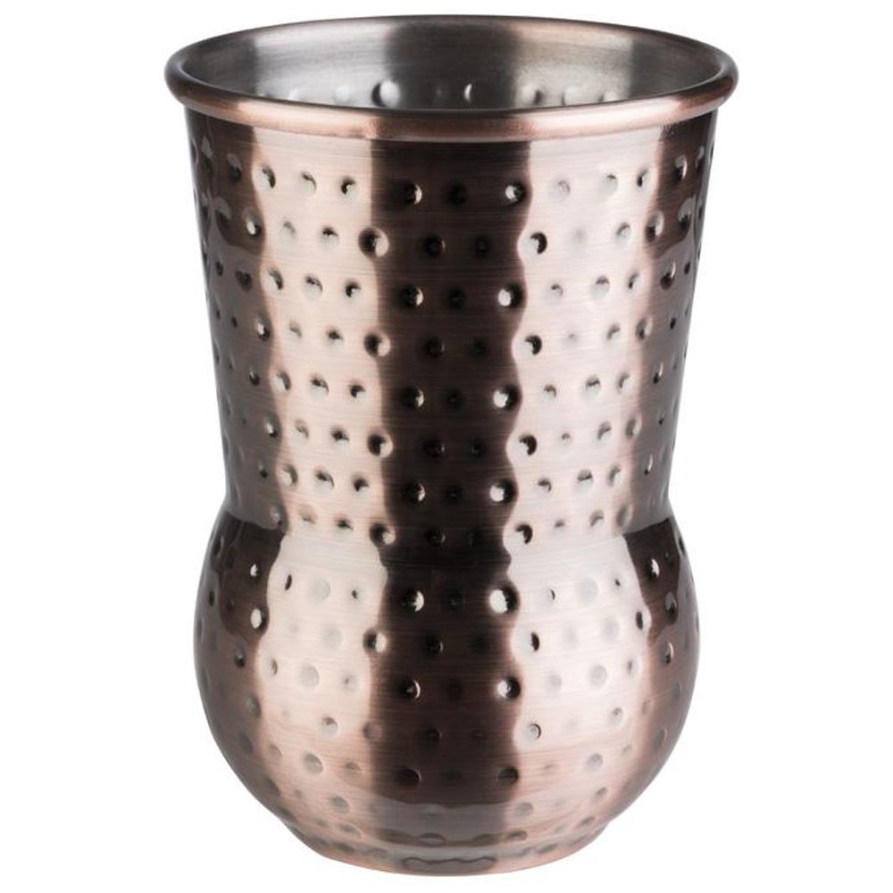 JULEP CUP 400ML HAMMERED COPPER ANTIQUE S/S