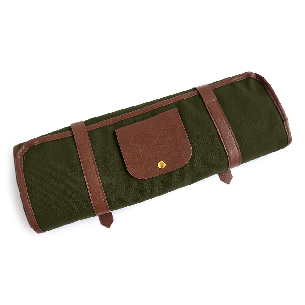 BARWARE ROLL-UP ARMY GREEN CANVAS