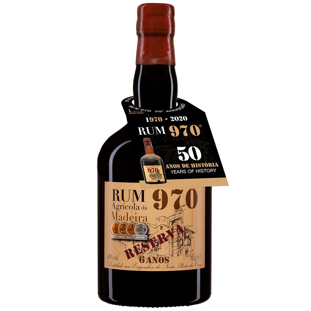 RUM DA MADEIRA 970 RESERVA 6 ANOS 70CL 40%