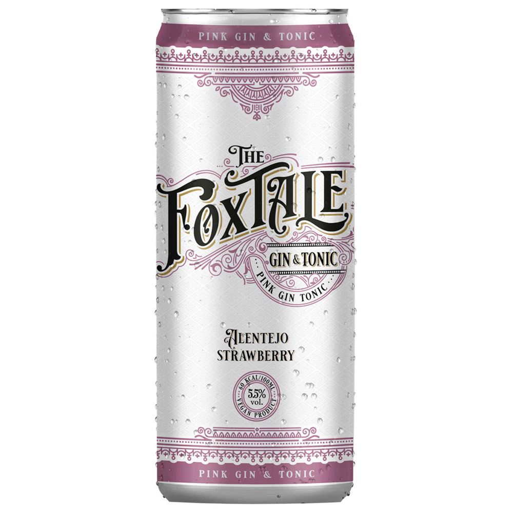 GIN THE FOXTALE GIN & TONIC STRAWBERRY 25CL 5,5%