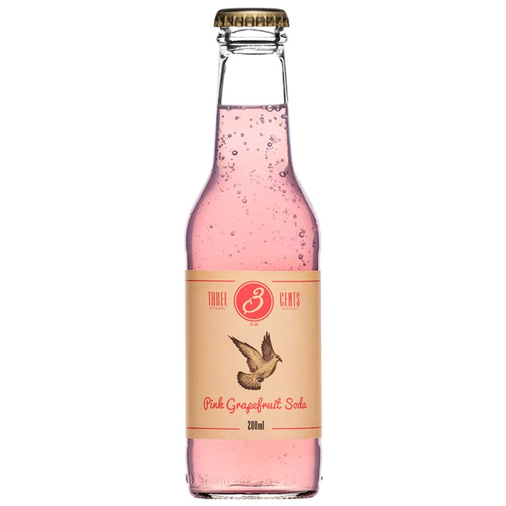 THREE CENTS PINK GRAPEFRUIT SODA (TORANJA) 200ML