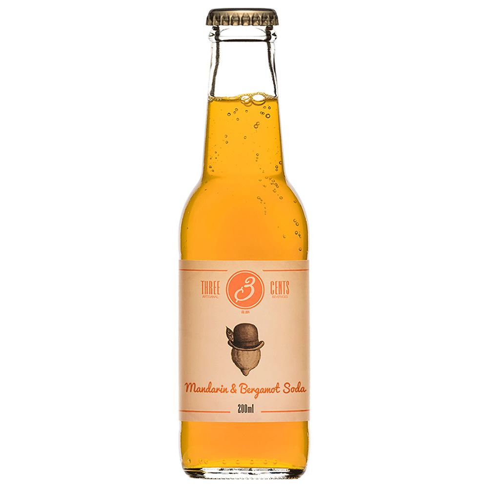 THREE CENTS BERGAMOT & MANDARIN SODA 200ML